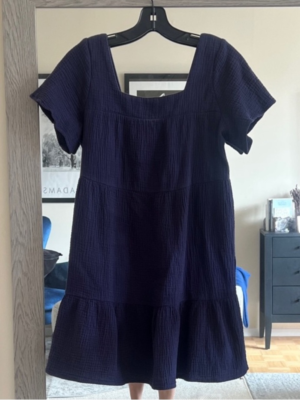 Rails Xs Cotton Navy Mini Dress